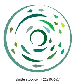 Coloridos círculos circulares, concéntricos segmentados. Anillos radiantes. Resumen de la forma del círculo geométrico, elemento de diseño. Forma giratoria, giratoria, espiral y tortuga