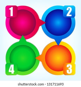 Colorful circular connection concept  for different business design