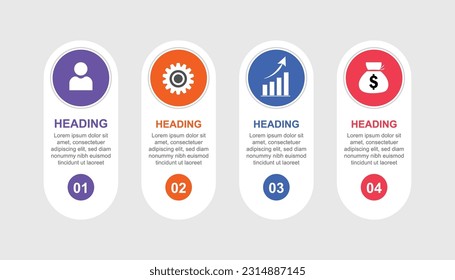 colorful circular diagram Modern colorful infographic steps. Infographic with steps multicolor designs