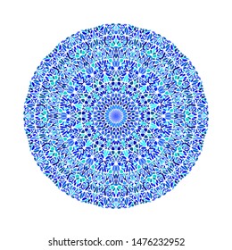 Colorful circular floral ornament pattern mandala - ornate ornamental vector graphic on white background