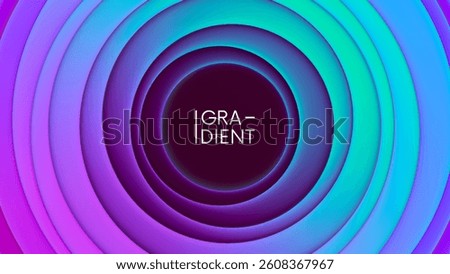 Colorful circular gradient background with dynamic layered futuristic vibes. Digital banner with radiating circular curves in vibrant purple cyan tones for tech branding and modern graphic design