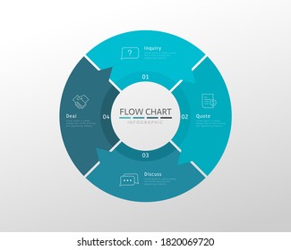 Colorful circular infographic. Infographic circle elements template can be used for workflow layout.