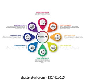 Colorful circular infographic vector template. Modern infographic template.