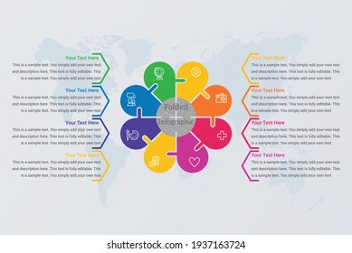 Colorful circular infographics from ring and vector image 8