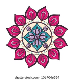 colorful and circular mandala
