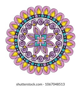 colorful and circular mandala