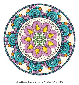 colorful and circular mandala