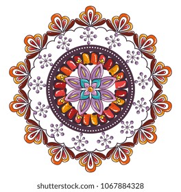colorful and circular mandala
