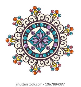 colorful and circular mandala