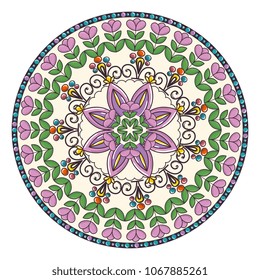 colorful and circular mandala