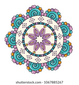 colorful and circular mandala