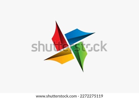 Colorful Circular Network Teawork Logo