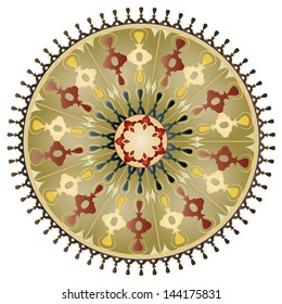 colorful circular pattern of elegant oriental studies