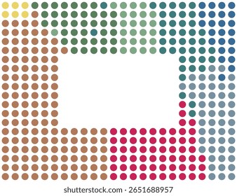 Colorful Circular Pattern With Negative Space Center.