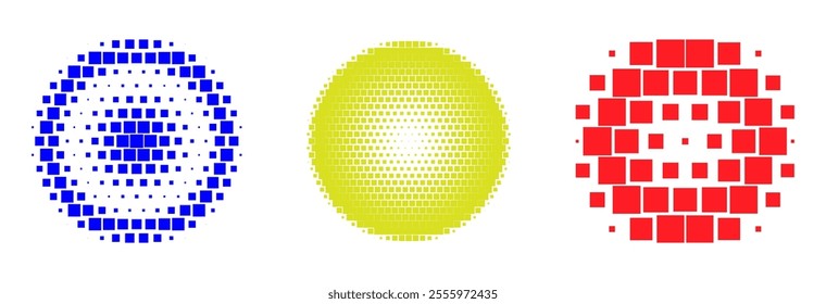 Colorful circular patterns on a white