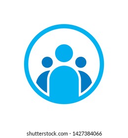 Colorful Circular People Business Company Vector Logo Design Template