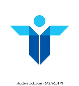 Colorful Circular People Business Company Vector Logo Design Template