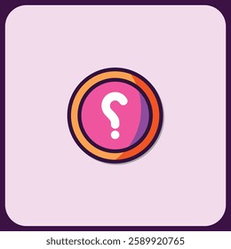 Colorful Circular Question Mark Icon Design