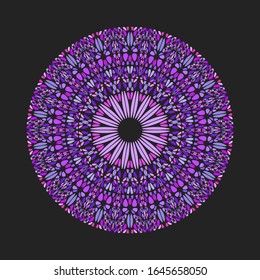 Colorful circular round abstract floral pattern mandala - ornate geometrical vector design element