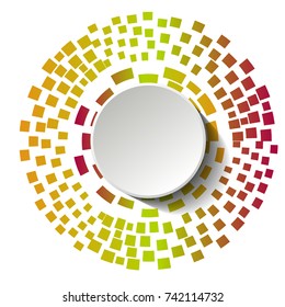 Colorful circular vector pattern. Abstract background. 