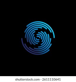 Colorful circular vortex symbol. Vector