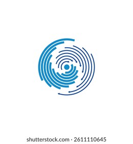 Colorful circular vortex symbol. Vector