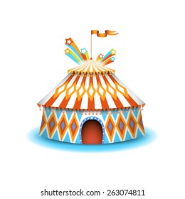 Colorful circus illustration, isolated vector object. 