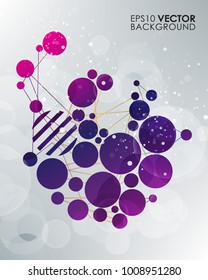 Colorful Cirlces and Lines Vector Background Eps 10