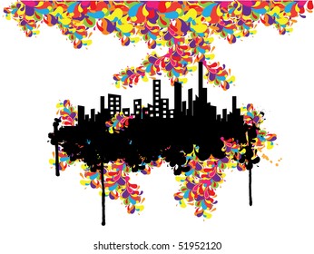 colorful city background