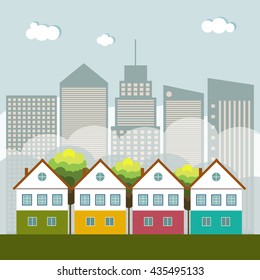 Colorful City, Healthy Living Concept
