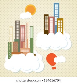 Colorful City icons ( concepts and elements) Vector illustration