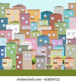 Colorful City, Real Estate Concept
