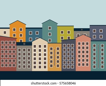 Colorful City, Real Estate Concept