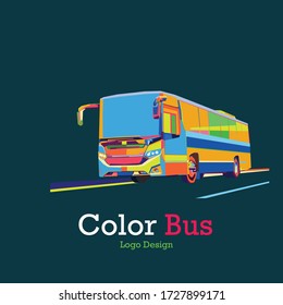 colorful city tour buses. buses can be used as transportation to return home. vector