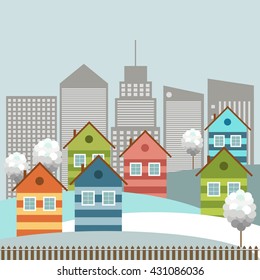 Colorful City, Winter Theme