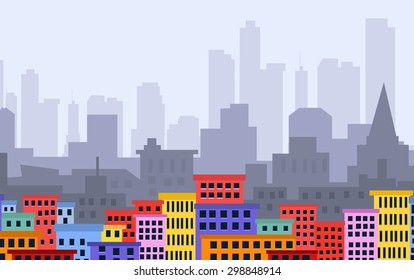 Colorful  Cityscape