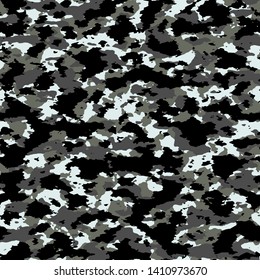 Colorful classic camouflage seamless pattern. Abstract vector military background. textile print design.