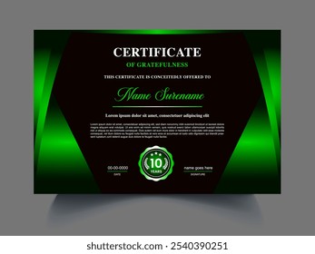 Colorful Clean modern professional certificate vector design template