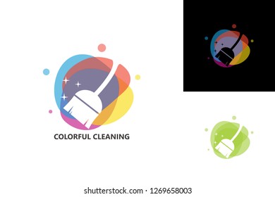 Colorful Cleaning Logo Template Design Vector, Emblem, Design Concept, Creative Symbol, Icon