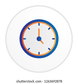 colorful clock icon illustration with simple modern style and flat gradient concept design vector eps 10