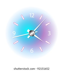 colorful clock on white background