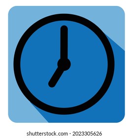Icono del temporizador de reloj colorido con sombra larga