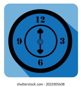 Icono del temporizador de reloj colorido con sombra larga