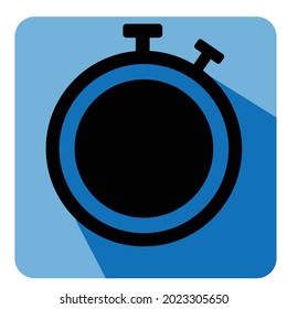 Icono del temporizador de reloj colorido con sombra larga