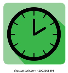 Icono del temporizador de reloj colorido con sombra larga