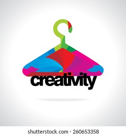 colorful cloth hanger business creativity concept 