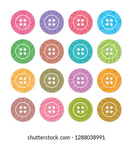 colorful clothes buttons in different patterns