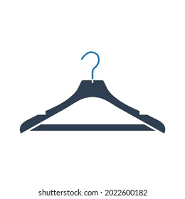 Colorful clothes hanger flat icon. Simple editable vector illustration usable for web and print items.