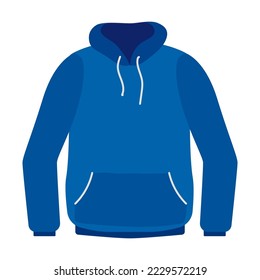 Ropa colorida para los hombres. Ilustración vectorial de dibujos animados. Prendas masculinas como sudaderas. Moda, ropa, accesorio concepto
