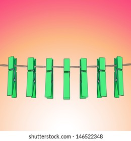 Colorful Clothespin. 